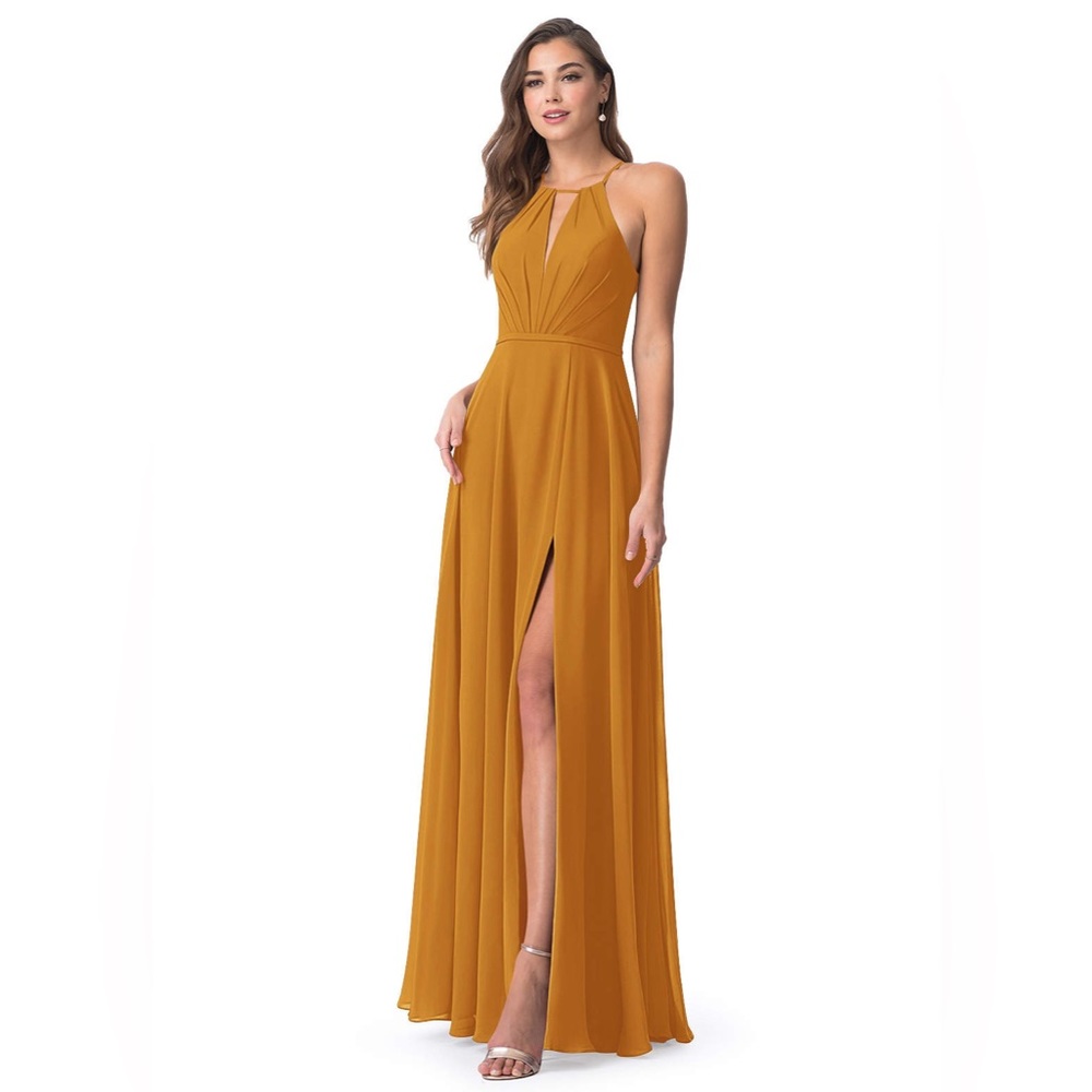 Bridesmaid beautiful buttercream dress